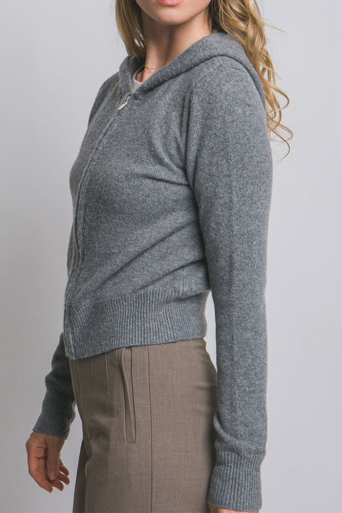 Full-Zip Super Soft Sweater Hoodie Jacket