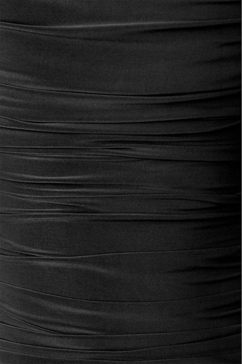 Tresser™ Off Shoulder Long Bell Sleeve Ruched Mini Bodycon Dress