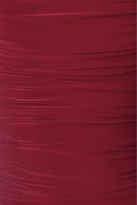 Tresser™ Off Shoulder Long Bell Sleeve Ruched Mini Bodycon Dress