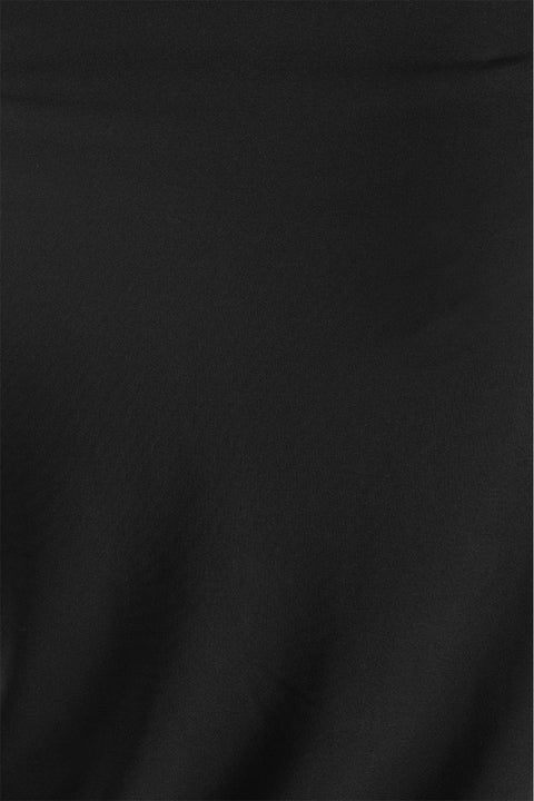 Tresser™ Long Sleeve Drape Gold Buckle Mini Bodycon Dress