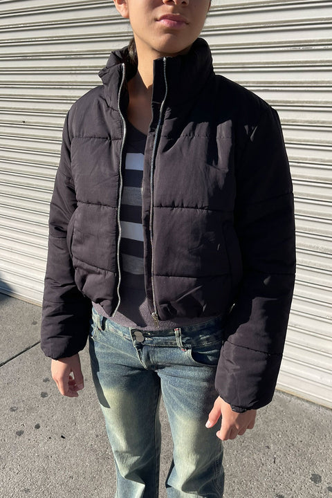 Essential Puffer Jacket With Standing Collar