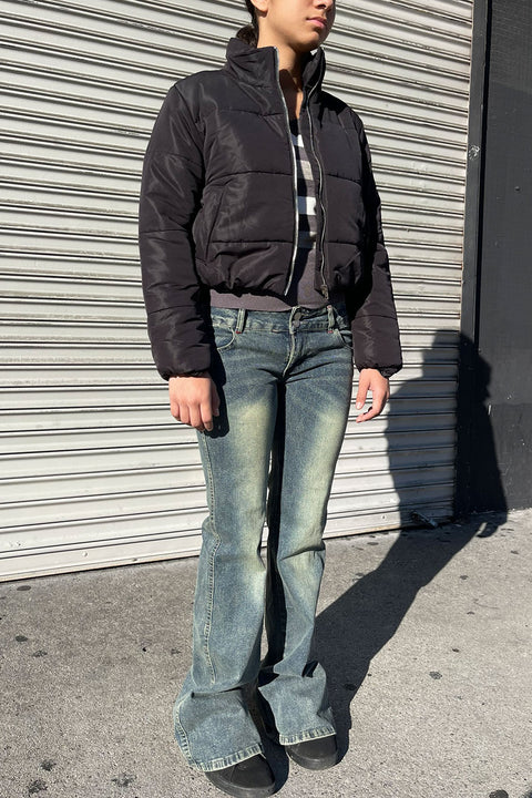 Essential Puffer Jacket With Standing Collar