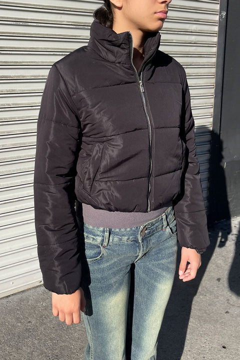 Essential Puffer Jacket With Standing Collar