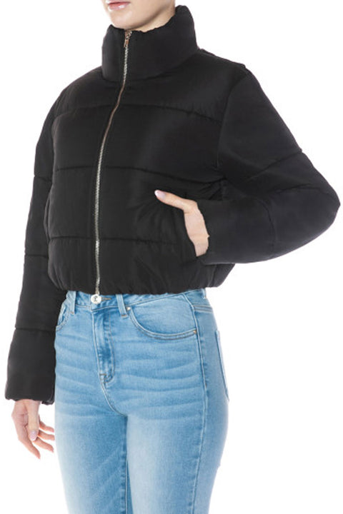 Essential Puffer Jacket With Standing Collar