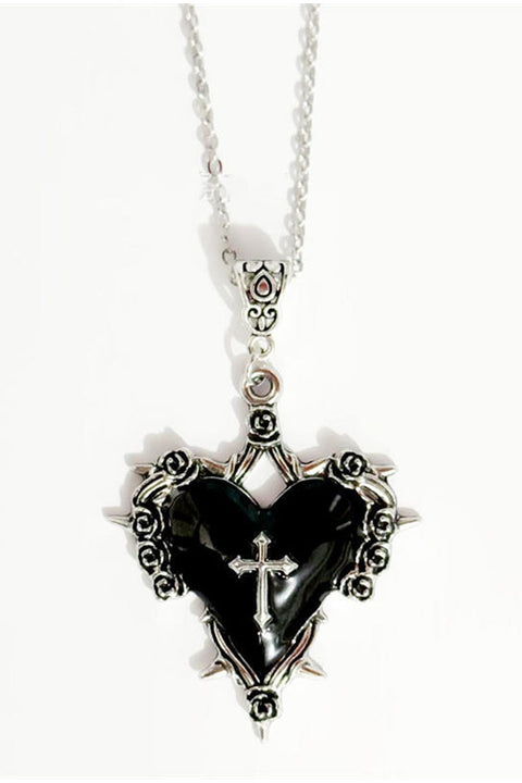 Gothic Wild Thorn Heart Y2K Pendant Necklace