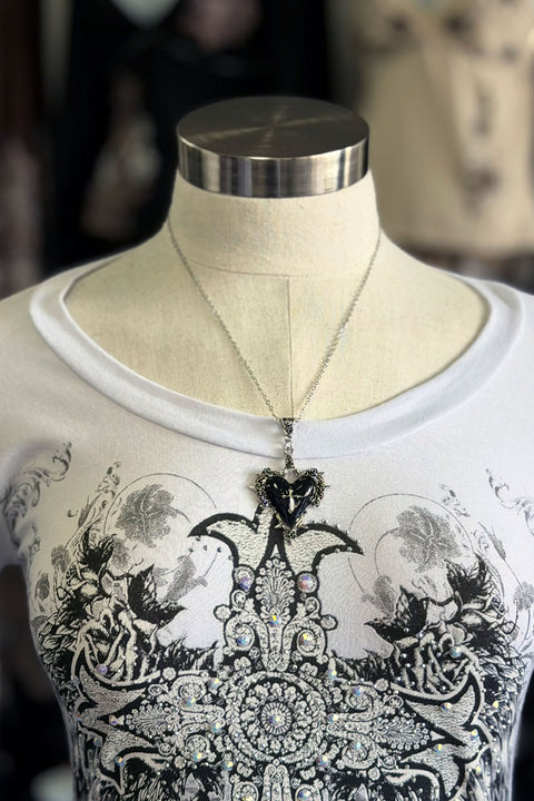 Gothic Wild Thorn Heart Y2K Pendant Necklace