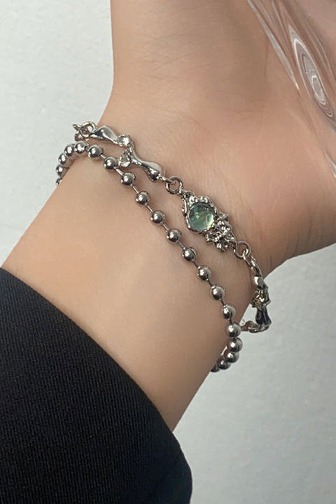 Soft Gothic Steel Chain Moonlight Stone Bracelets