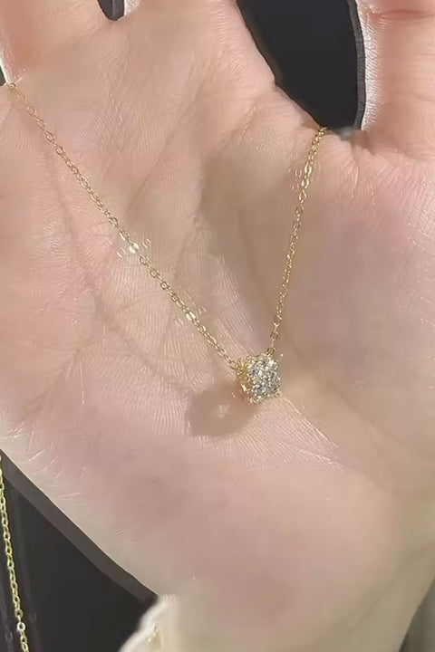 Rhinestone Circle Pendant Fine Jewelry Necklace