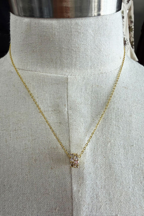 Rhinestone Circle Pendant Fine Jewelry Necklace