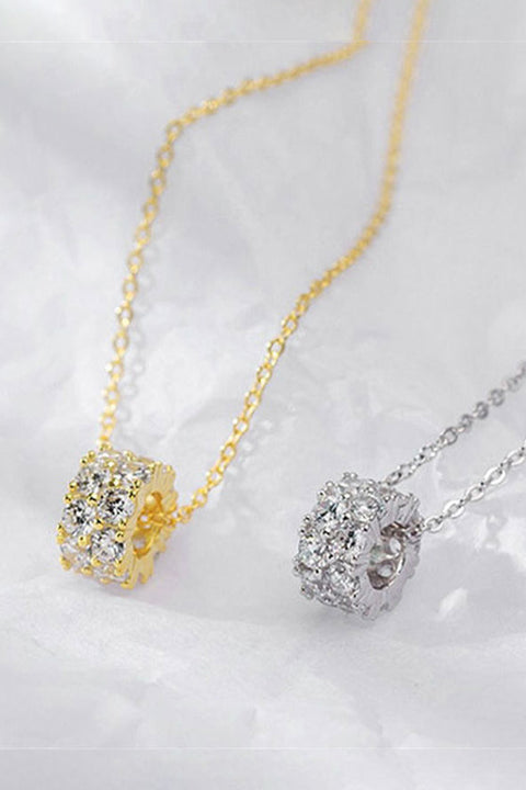 Rhinestone Circle Pendant Fine Jewelry Necklace