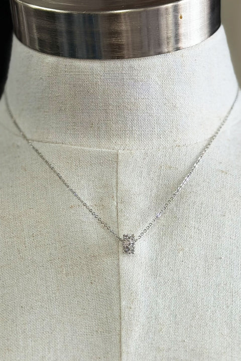 Rhinestone Circle Pendant Fine Jewelry Necklace