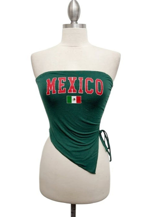 World Cup 2026 "MEXICO" Graphic Asymmetry Tube Top