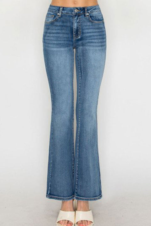 WAXJEAN Potassium Wash Low-Rise Bootcut Jean with Great Stretch