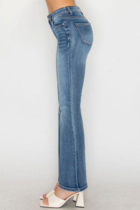 WAXJEAN Potassium Wash Low-Rise Bootcut Jean with Great Stretch