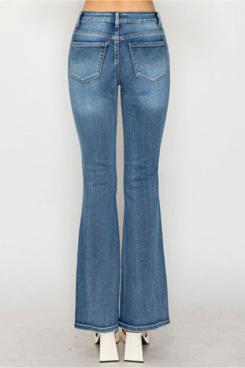 WAXJEAN Potassium Wash Low-Rise Bootcut Jean with Great Stretch