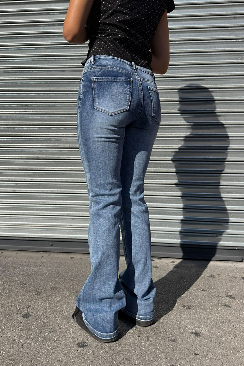 WAXJEAN Potassium Wash Low-Rise Bootcut Jean with Great Stretch– HyperBees