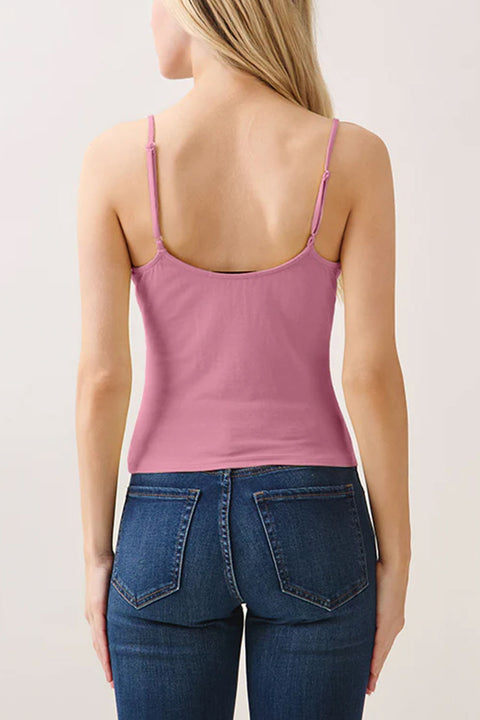 2000s V-Neck Lace & Bow Cami Top