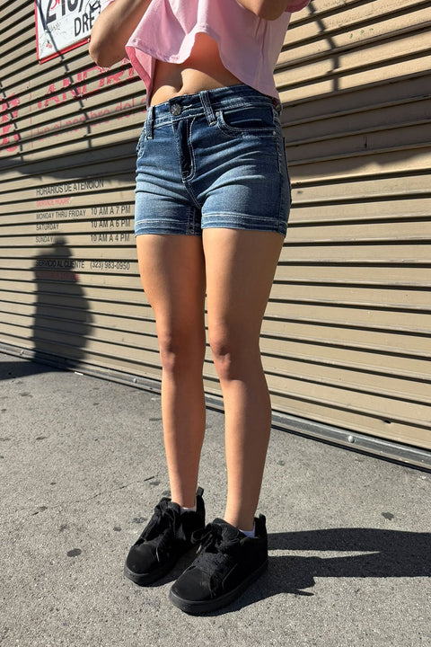 2000s Bedazzled Rhinestone Butterfly Denim Shorts