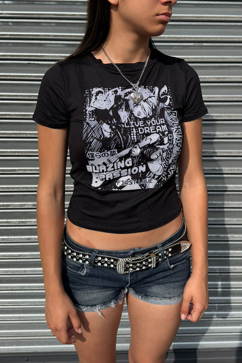 Rocking Angels Anime Comic Short Sleeve T-Shirt