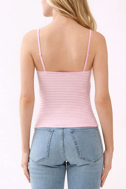 2000s Yarn-Dyed Stripe Adjustable Strap Cami Top