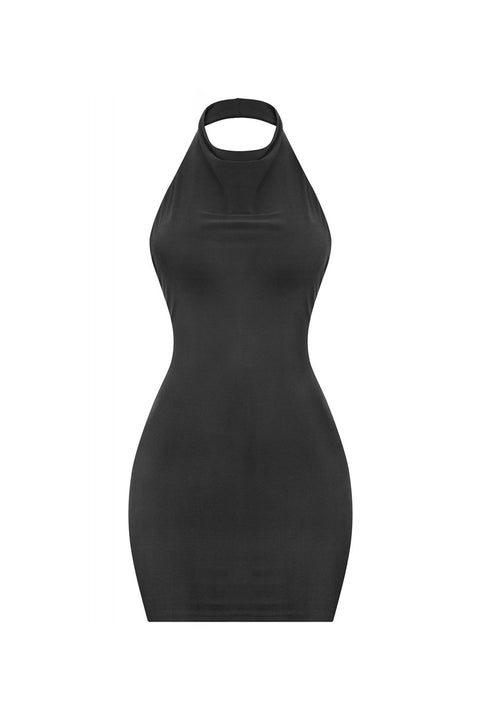 Tresser™ Sleeveless Halter Open Back Mini Bodycon Dress