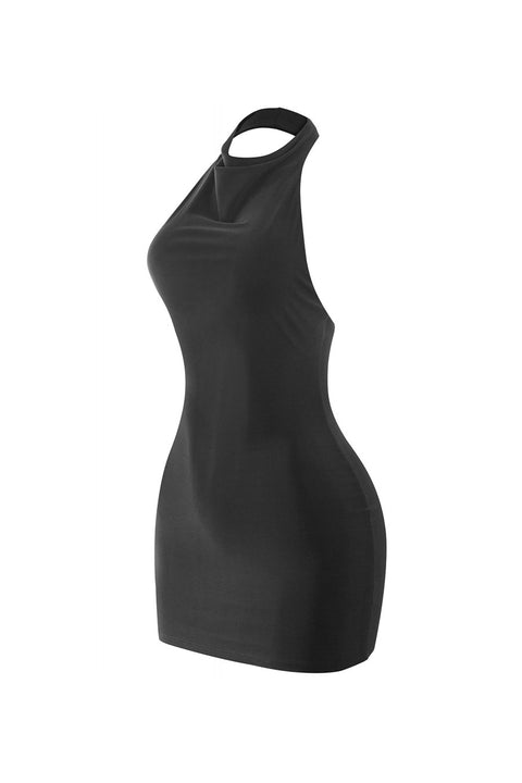 Tresser™ Sleeveless Halter Open Back Mini Bodycon Dress