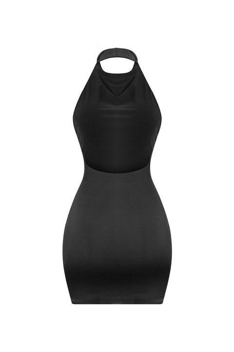 Tresser™ Sleeveless Halter Open Back Mini Bodycon Dress