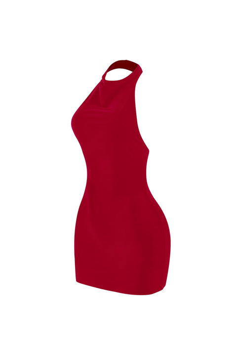 Tresser™ Sleeveless Halter Open Back Mini Bodycon Dress