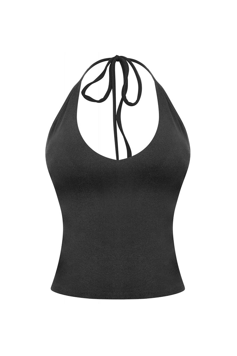 Tresser™ Sleeveless Self-Tie Halter Crop Top– HyperBees