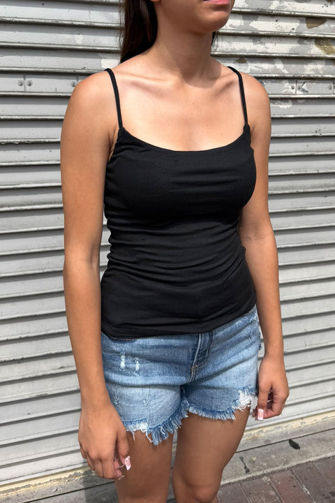 Basic Soft-Hand Buttery Knit Double Layer Cami Top