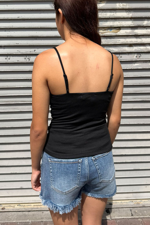 Basic Soft-Hand Buttery Knit Double Layer Cami Top