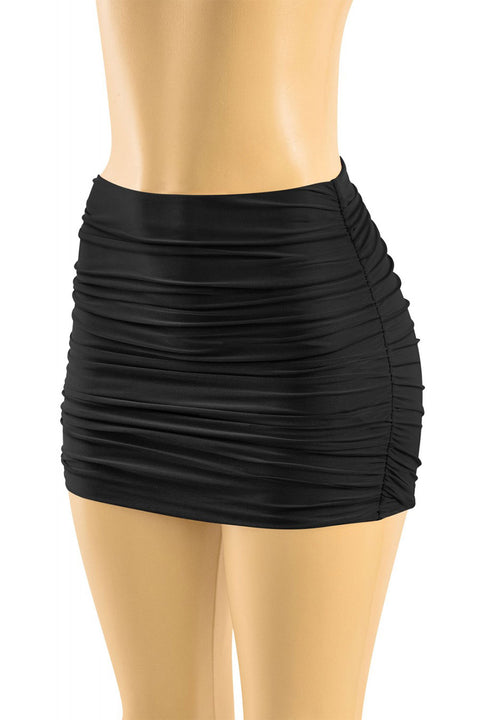 Tresser™ Basic High Waisted Ruched Double=Layered Mini Skirt