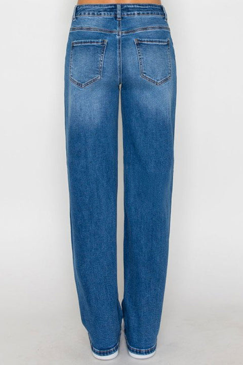 WAXJEAN Low Rise Basic Baggy Jean with Good Stretch