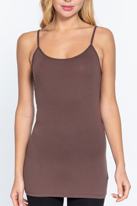 Basic Tunic Cami Top with Adjustable Strap