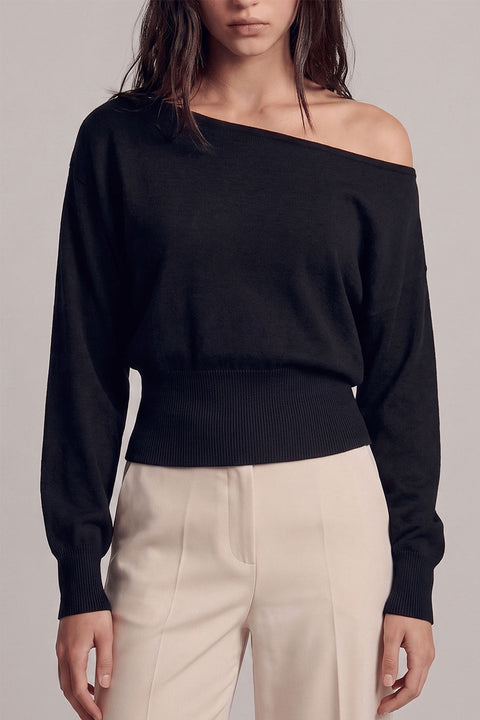 Effortlessly Chic Off-The-Shoulder Dolman Sleeve Sweater