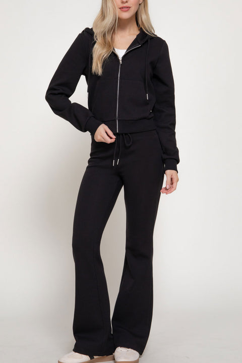 Basic Long Sleeve Hoodie Knit Jacket