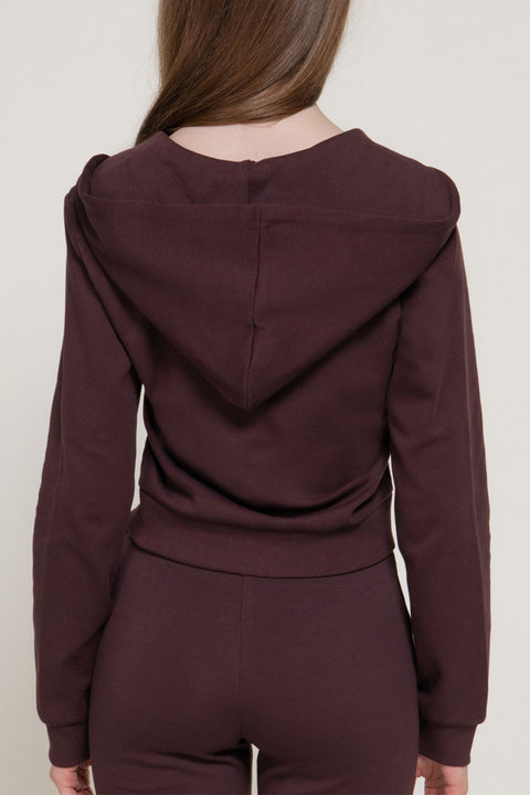 Basic Long Sleeve Hoodie Knit Jacket