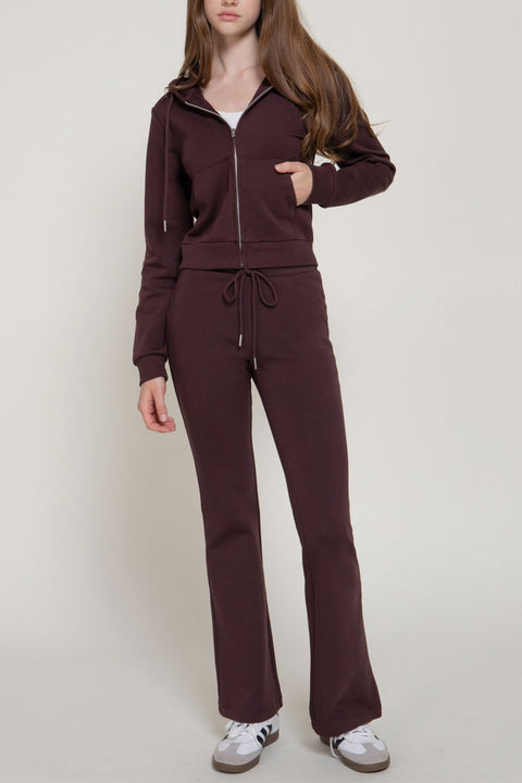 Basic Long Sleeve Hoodie Knit Jacket