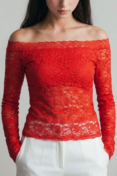 Off-Shoulder Lace Top