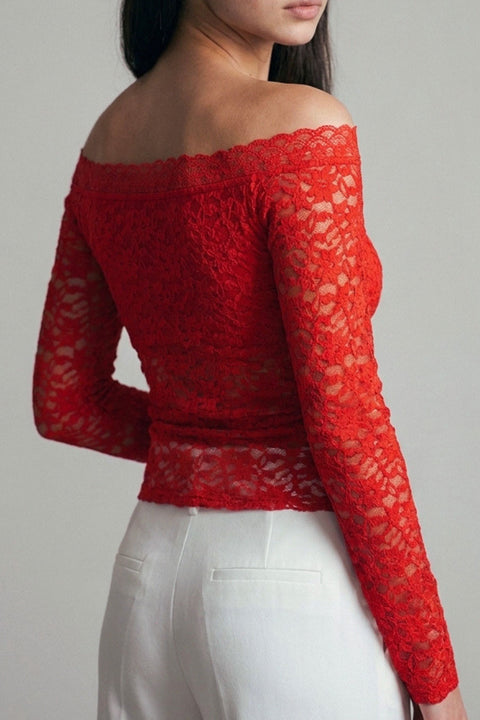 Off-Shoulder Lace Top