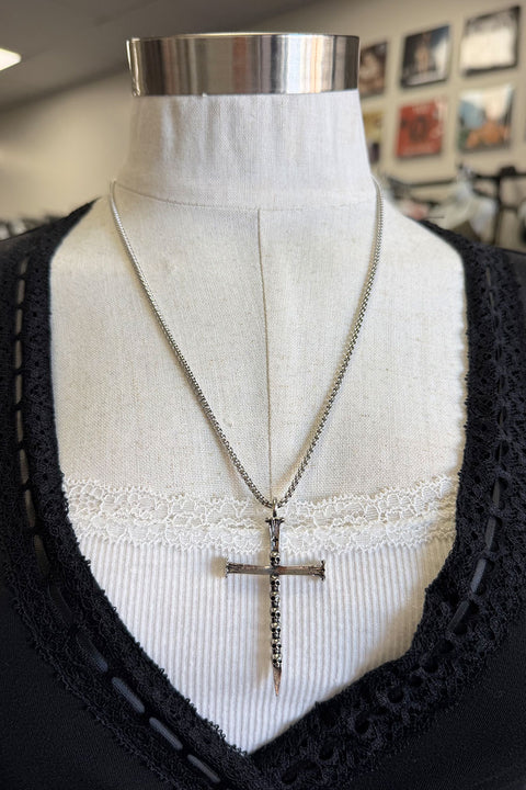 Y2K 2000s Gothic Rhinestone Skull Cross Pendant Necklace