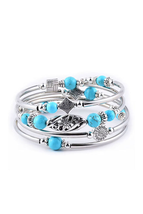 Y2K Boho Chic Beaded Bangle Bracelets