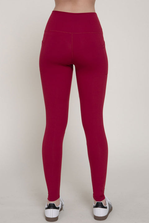 Basic Waist Band Workout Leggings with Side Pocket