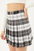 Y2K Preppy Downtown Girl Plaid Pleated Mini Skirt - Black