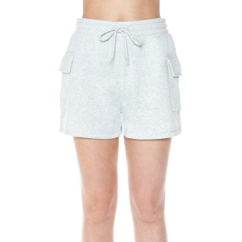 Basic Fleeced French Terry Cargo Shorts