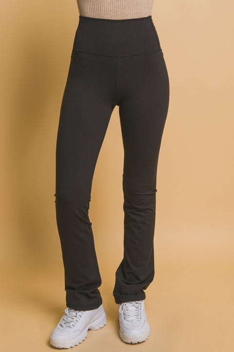 Basic High Waist Flare Activewear Leggings