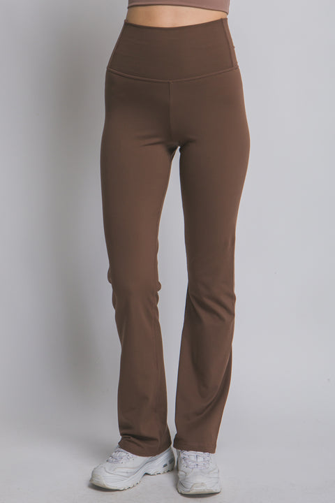 Basic High Waist Flare Activewear Leggings