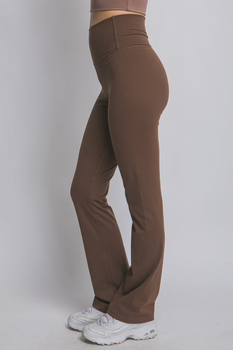 Basic High Waist Flare Activewear Leggings