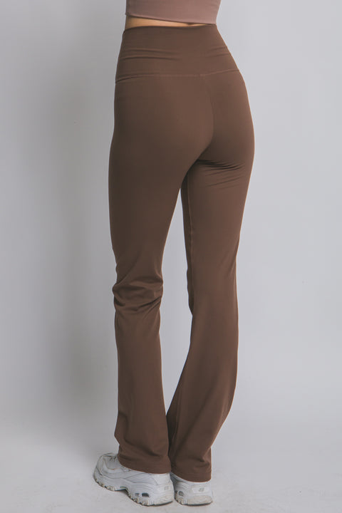 Basic High Waist Flare Activewear Leggings