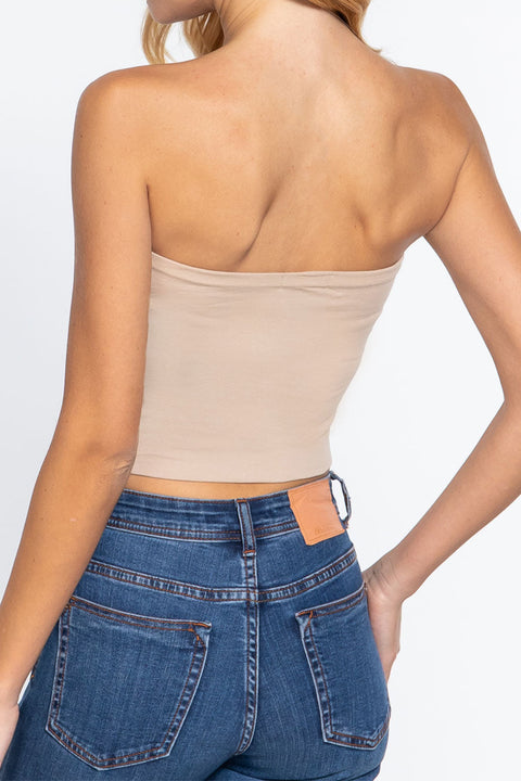 Basic Double-Layered Crop Tube Top